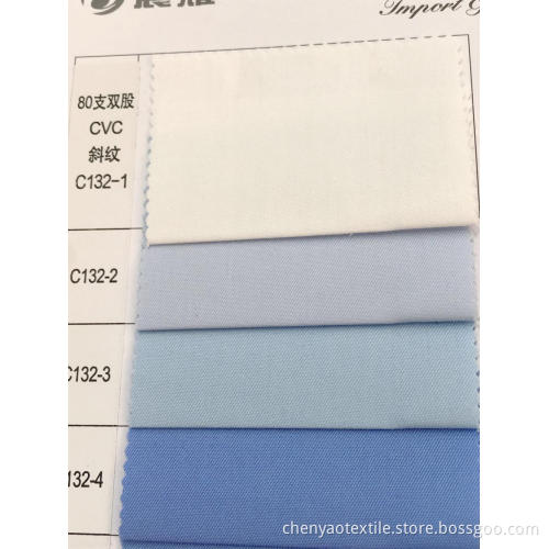 80s/2C CVC Twill Dyed Fabric